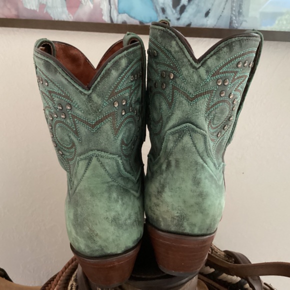Dan Post Teal Leather Boots - Picture 5 of 12
